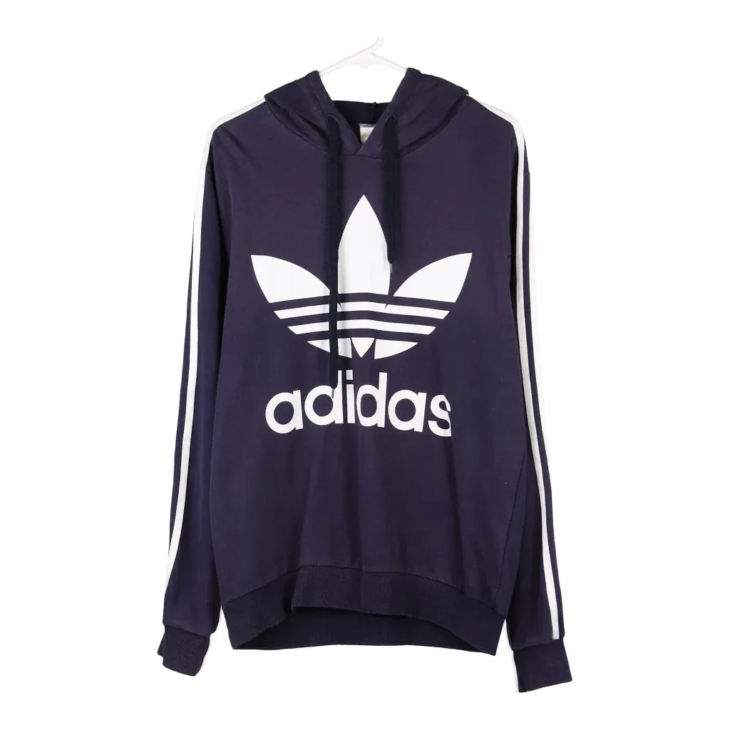 Adidas Hoodie - Large Navy Cotton