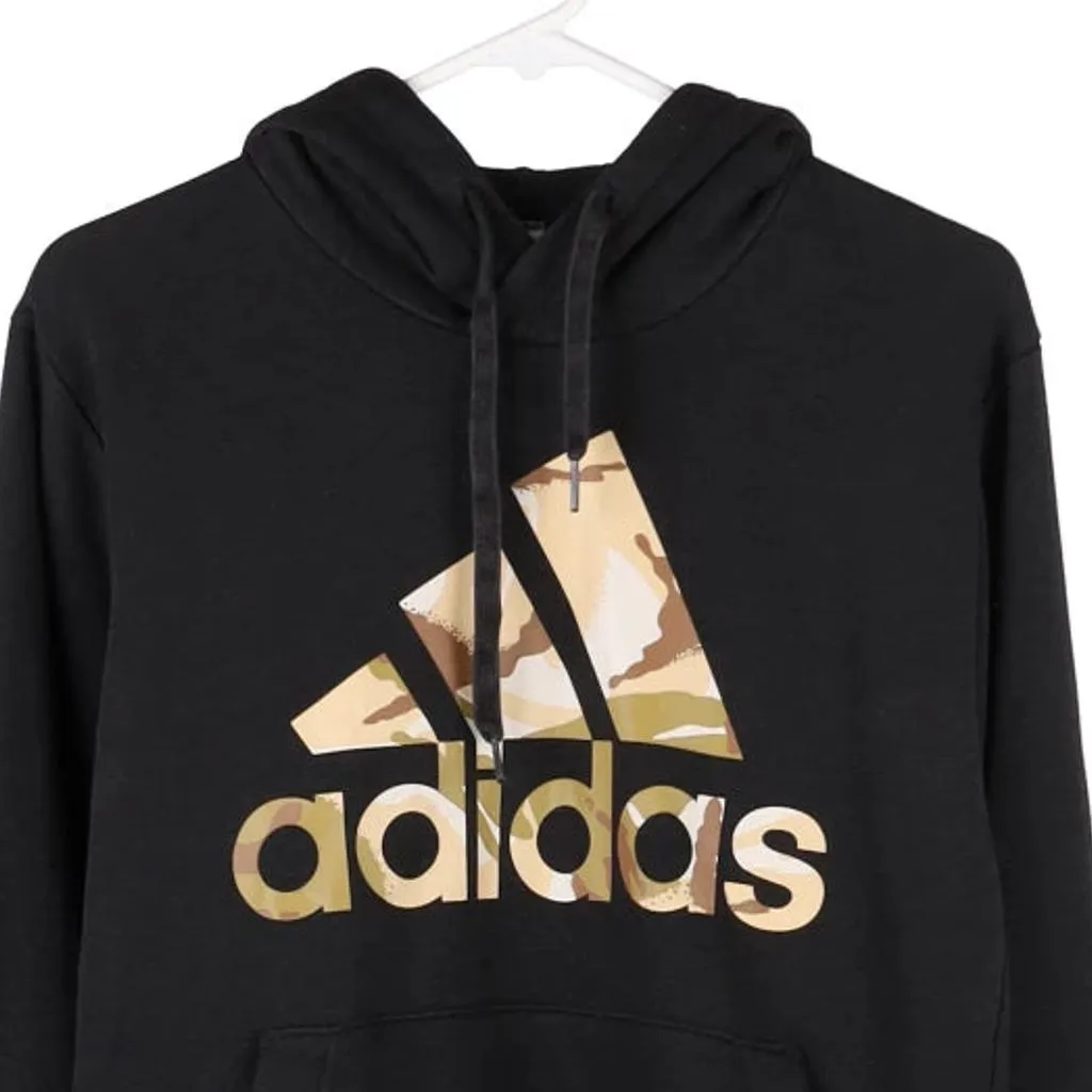 Adidas Spellout Hoodie - XS Black Cotton