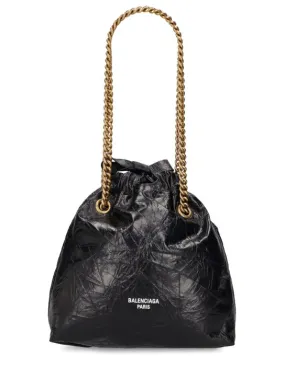 Balenciaga   Small Crush leather tote bag 