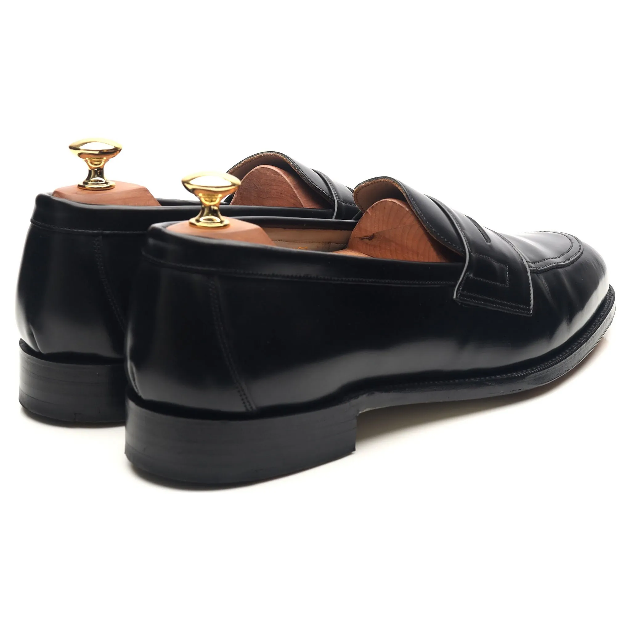 'Bartlett' Black Leather Loafers UK 9.5 D