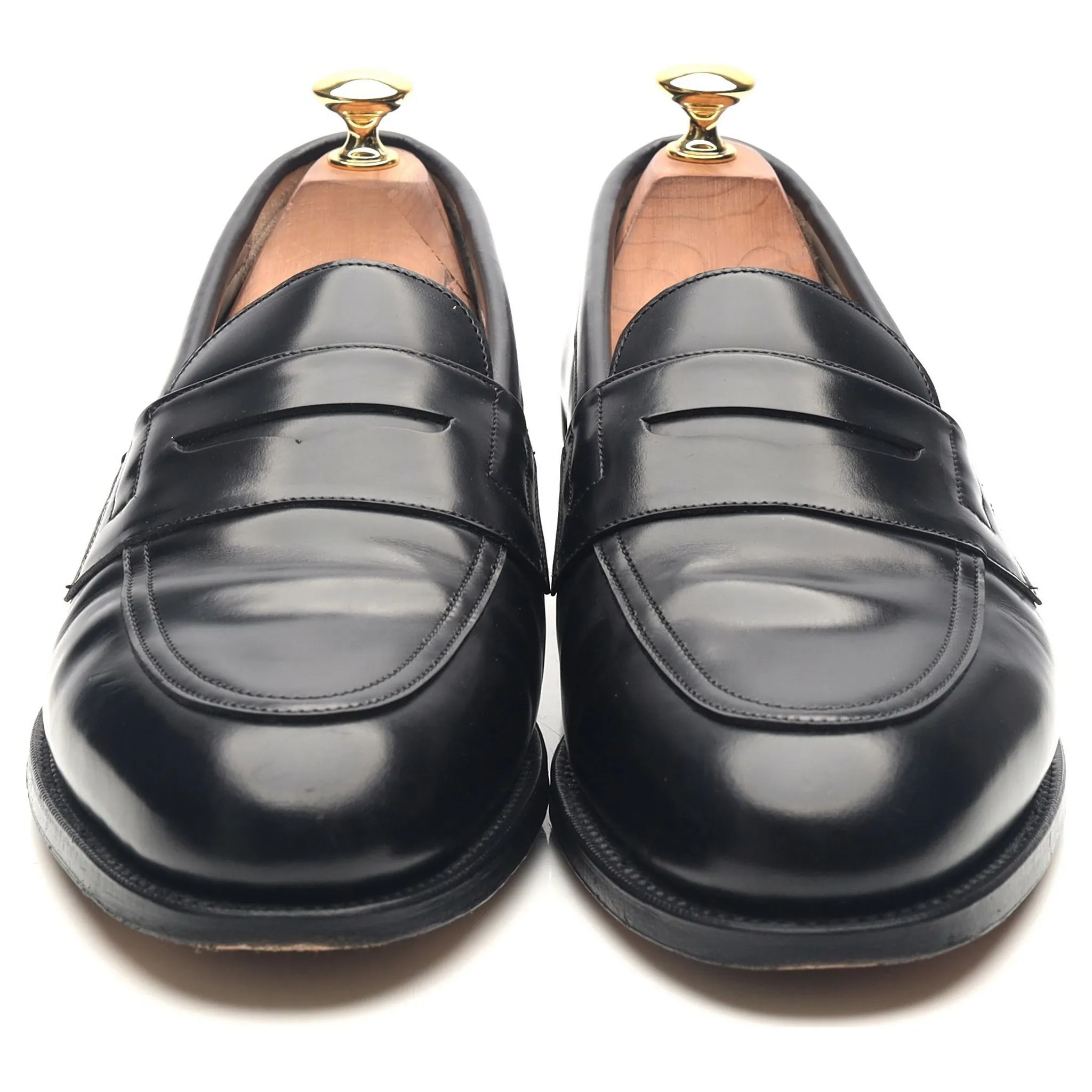 'Bartlett' Black Leather Loafers UK 9.5 D