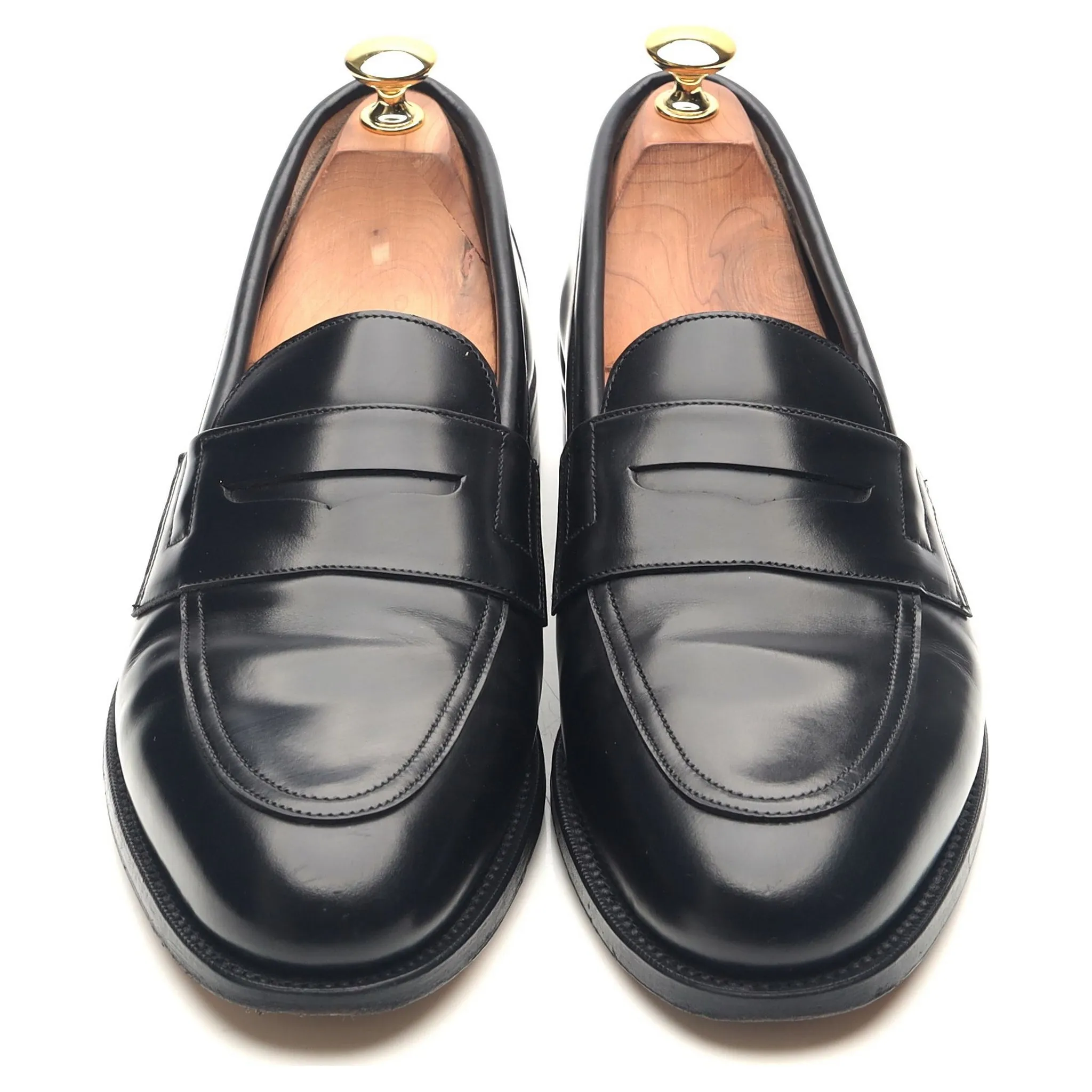 'Bartlett' Black Leather Loafers UK 9.5 D