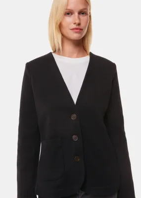 Black Lucy V Neck Jersey Jacket