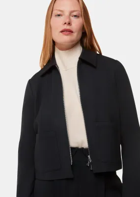 Black Marla Ponte Zip Through Jacket