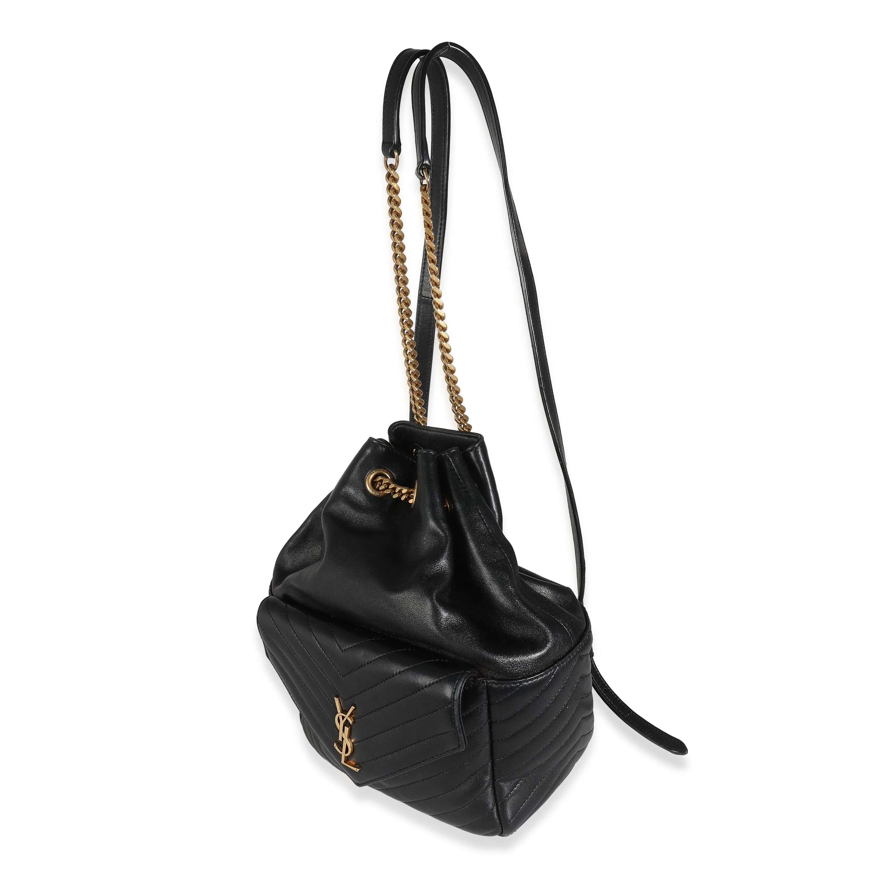 Black Matelasse Lambskin Joe Backpack