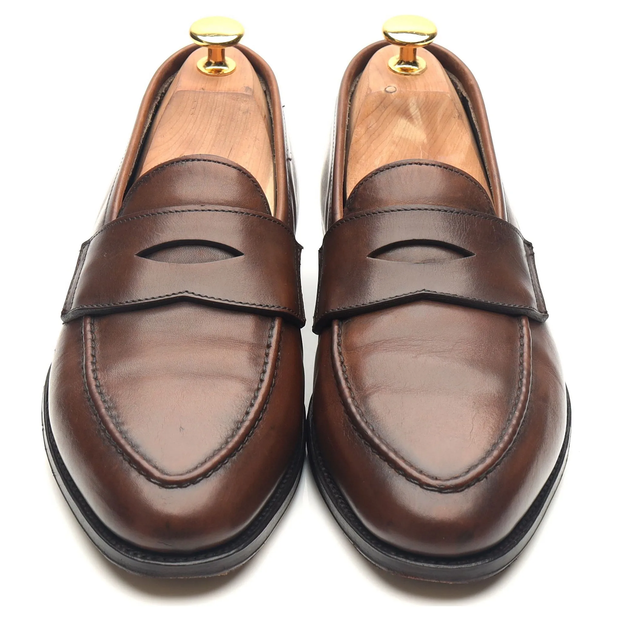 'Bradley II' Dark Brown Leather Loafers UK 5 E