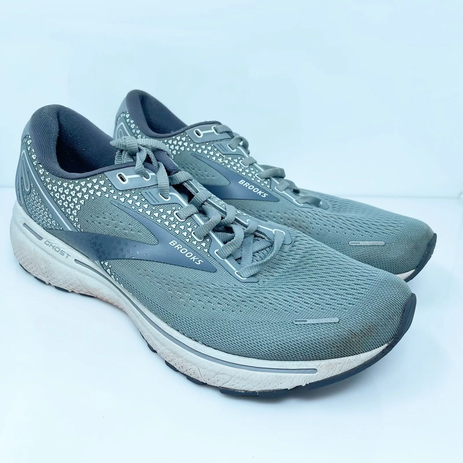 Brooks Mens Ghost 14 1103691D067 Gray Running Shoes Sneakers Size 10.5 D