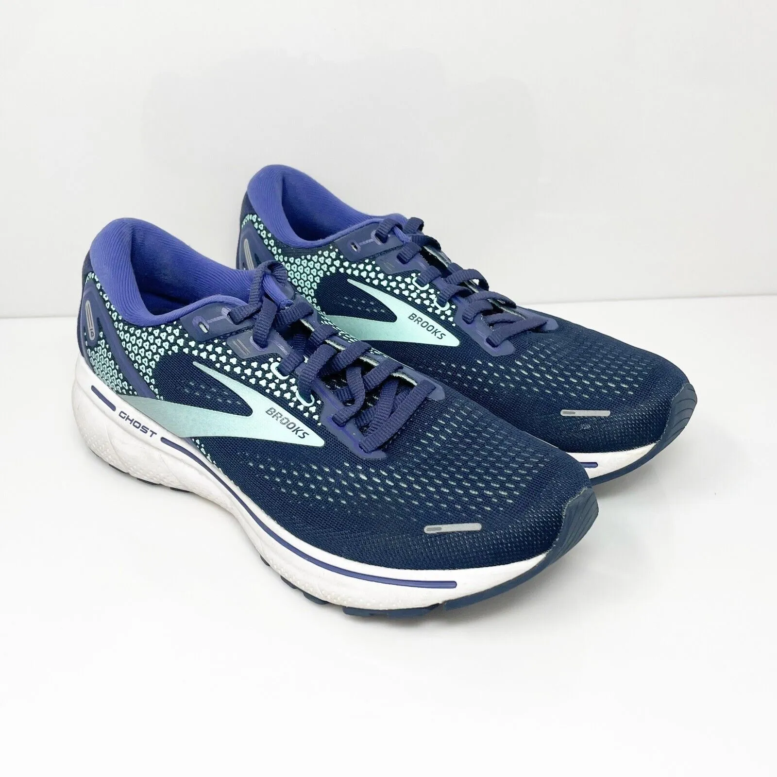 Brooks Womens Ghost 14 1203561B446 Blue Running Shoes Sneakers Size 9 B