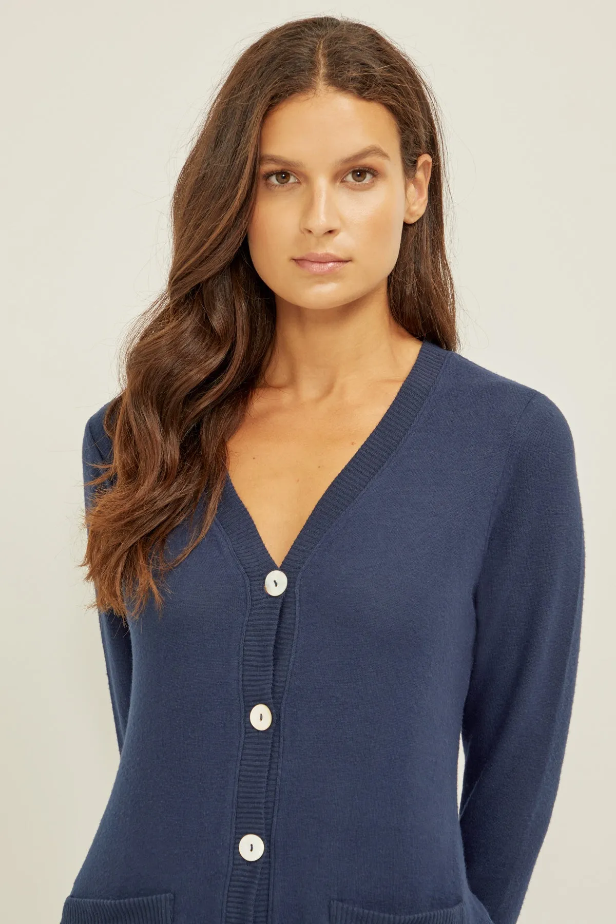 Brushed Button Front Cardigan