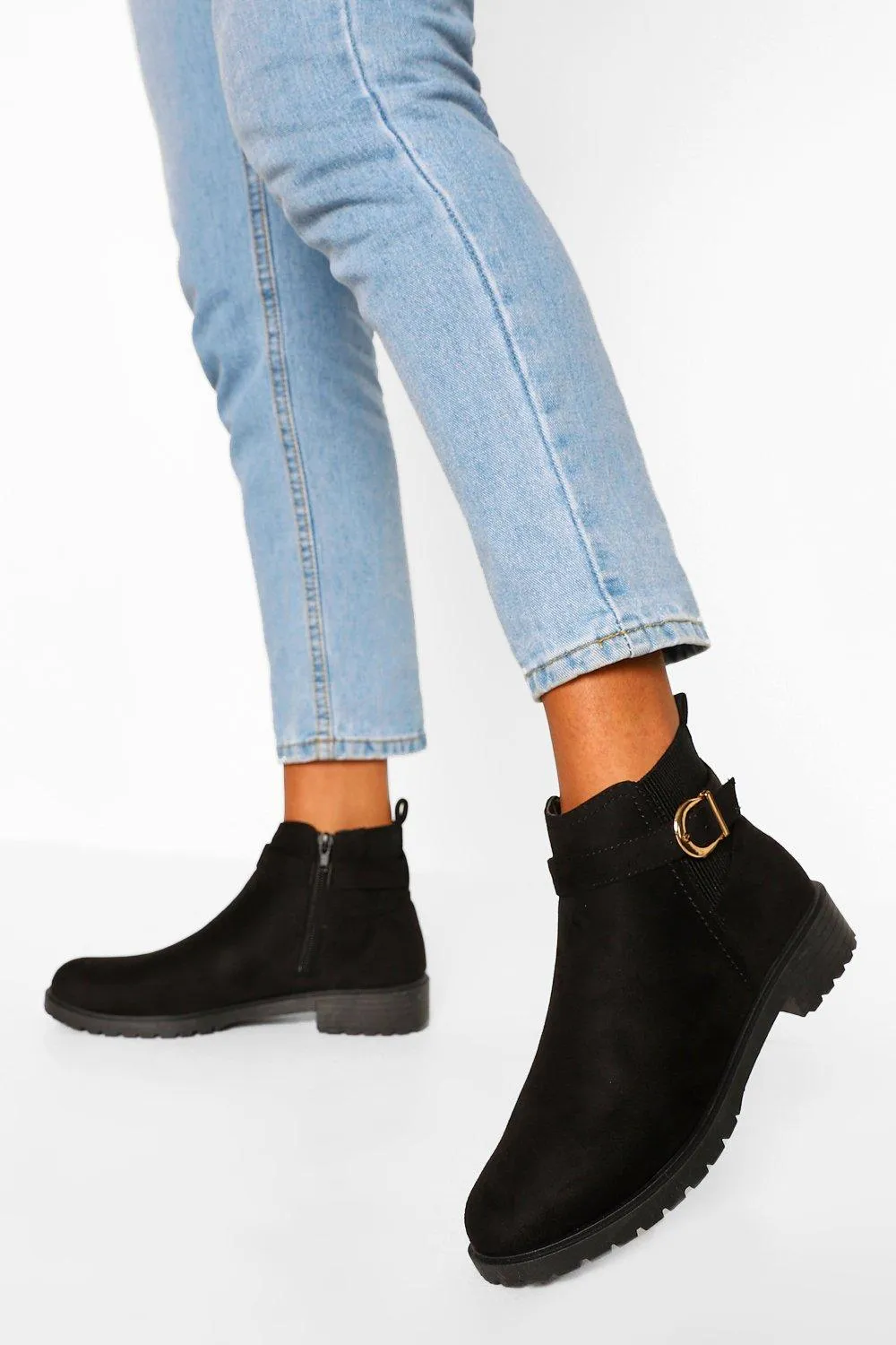 Buckle Detail Chelsea Boots