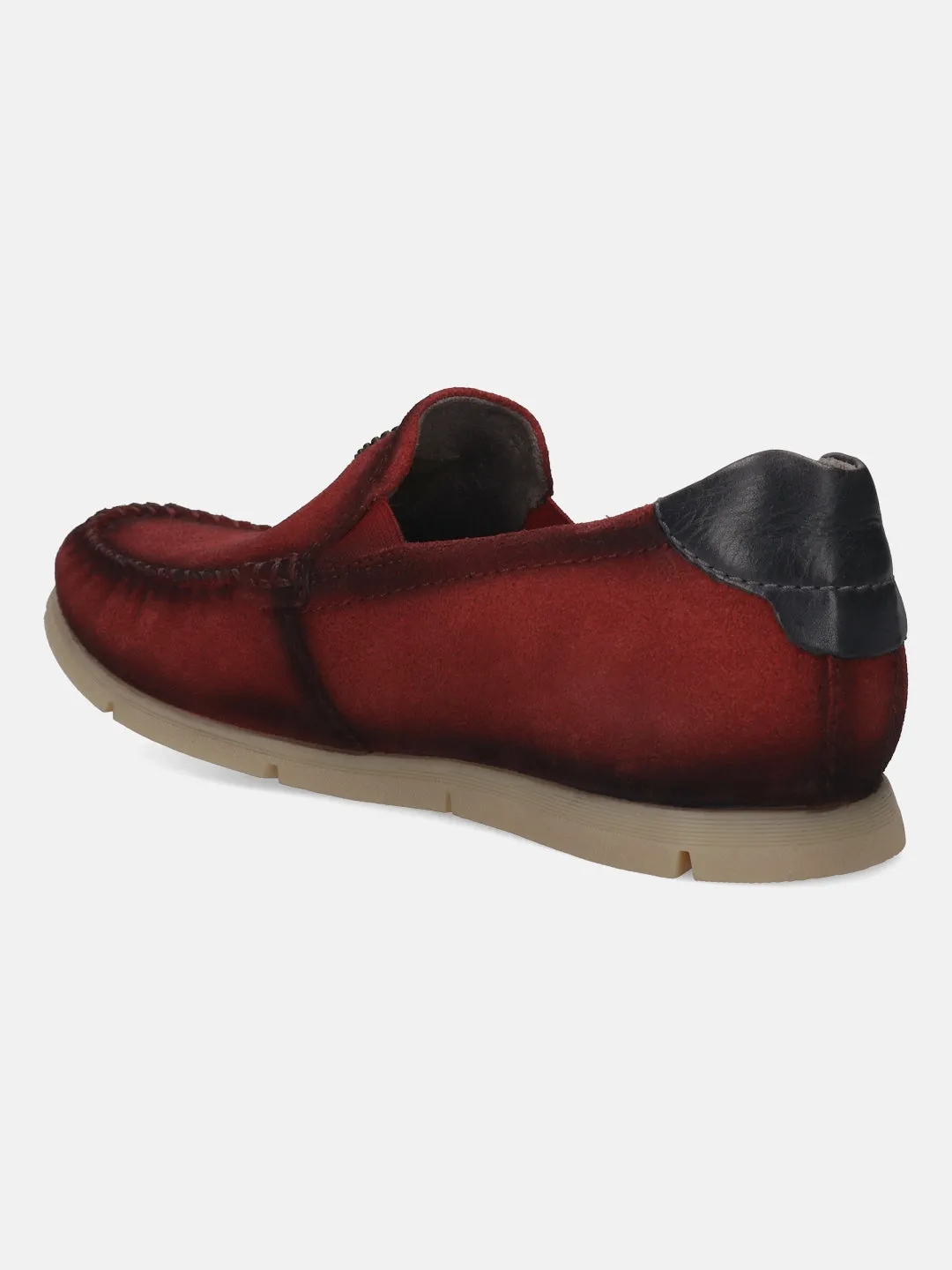 bugatti Red Suede Loafers