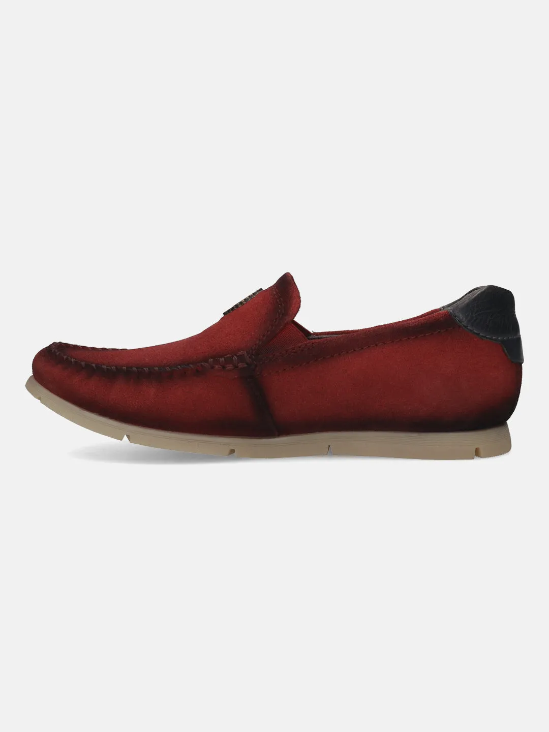 bugatti Red Suede Loafers