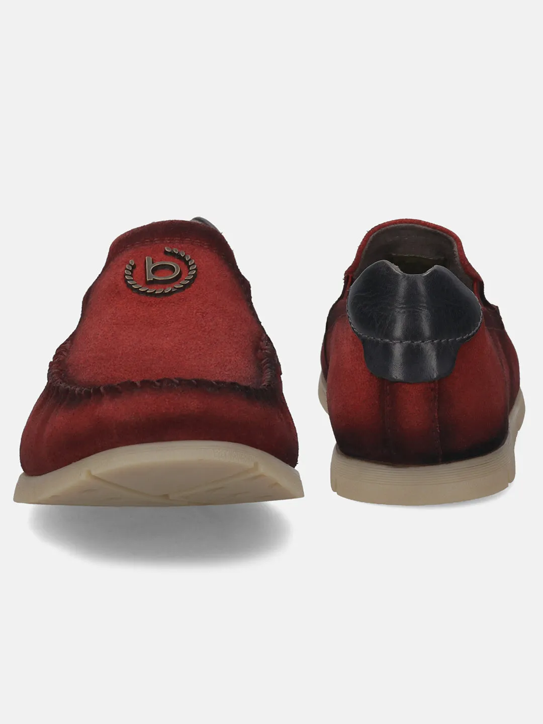 bugatti Red Suede Loafers