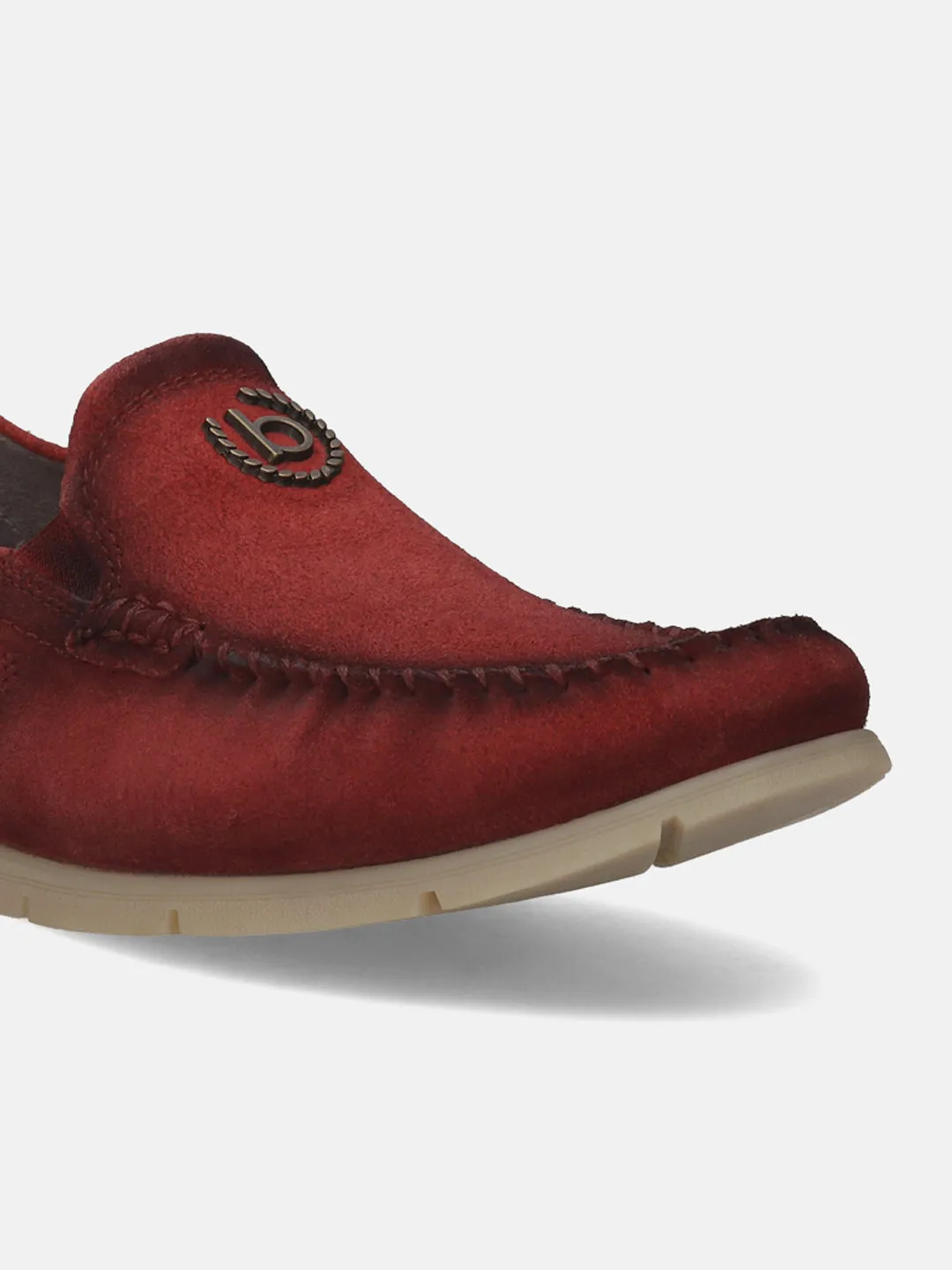 bugatti Red Suede Loafers