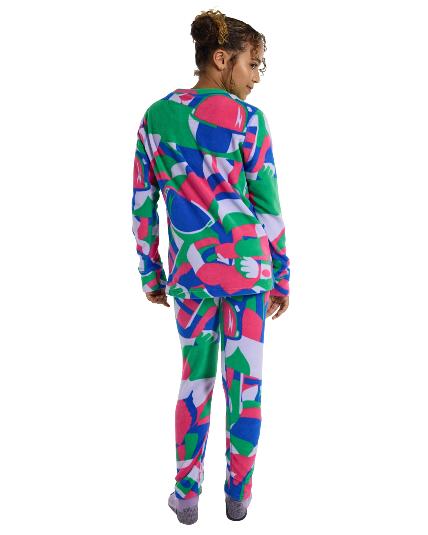 Burton Kids' Fleece Base Layer Set - Multi Cosmoblock | Shop Long Johns at Trojan Wake Ski Snow & Snow Skiers Warehouse