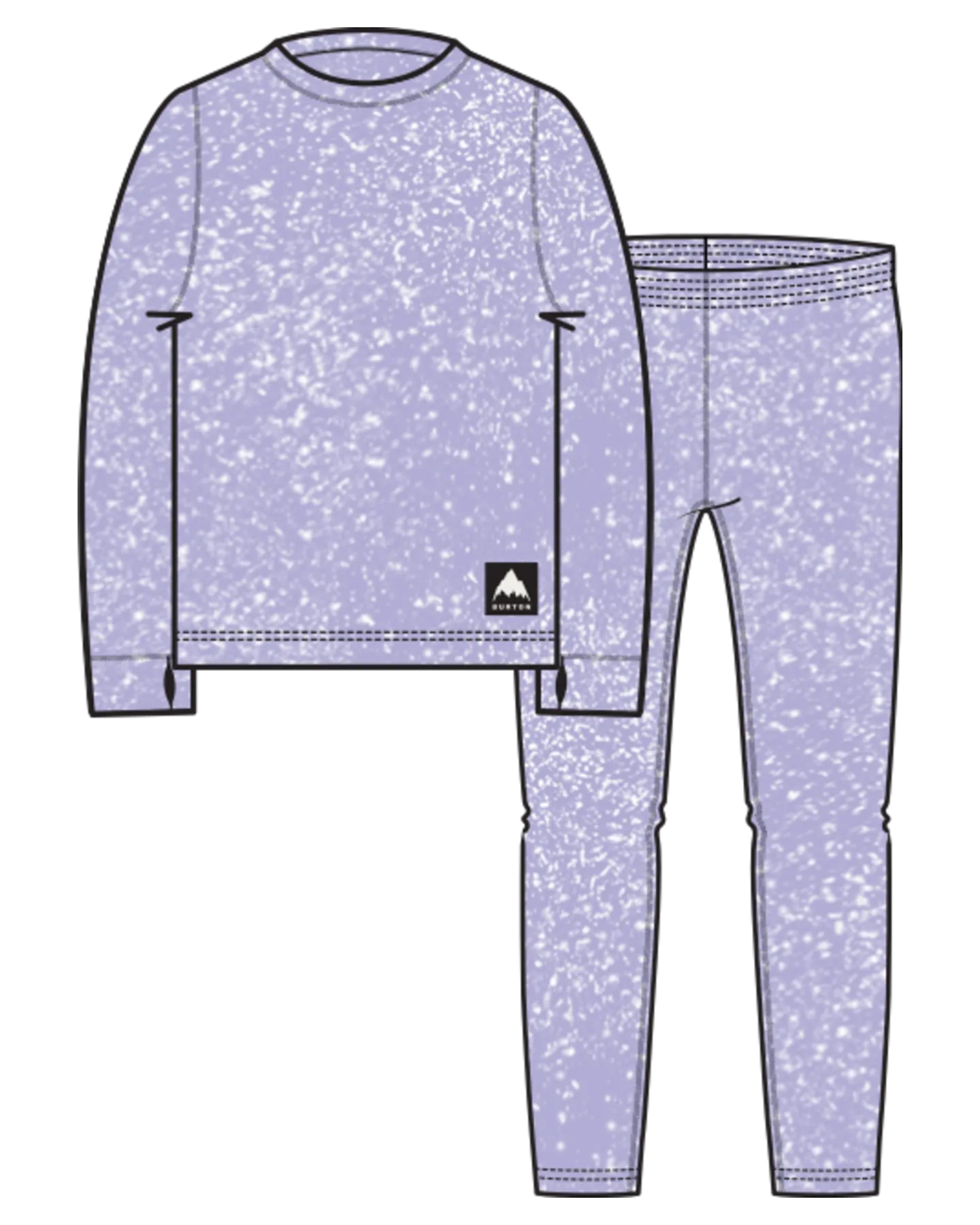 Burton Kids' Fleece Base Layer Set - Stardust | Shop Long Johns at Trojan Wake Ski Snow & Snow Skiers Warehouse