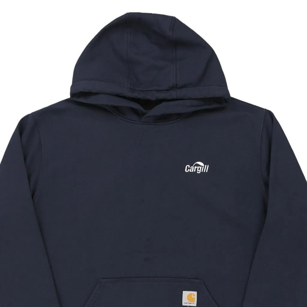 Cargill Carhartt Hoodie - Large Navy Cotton Blend