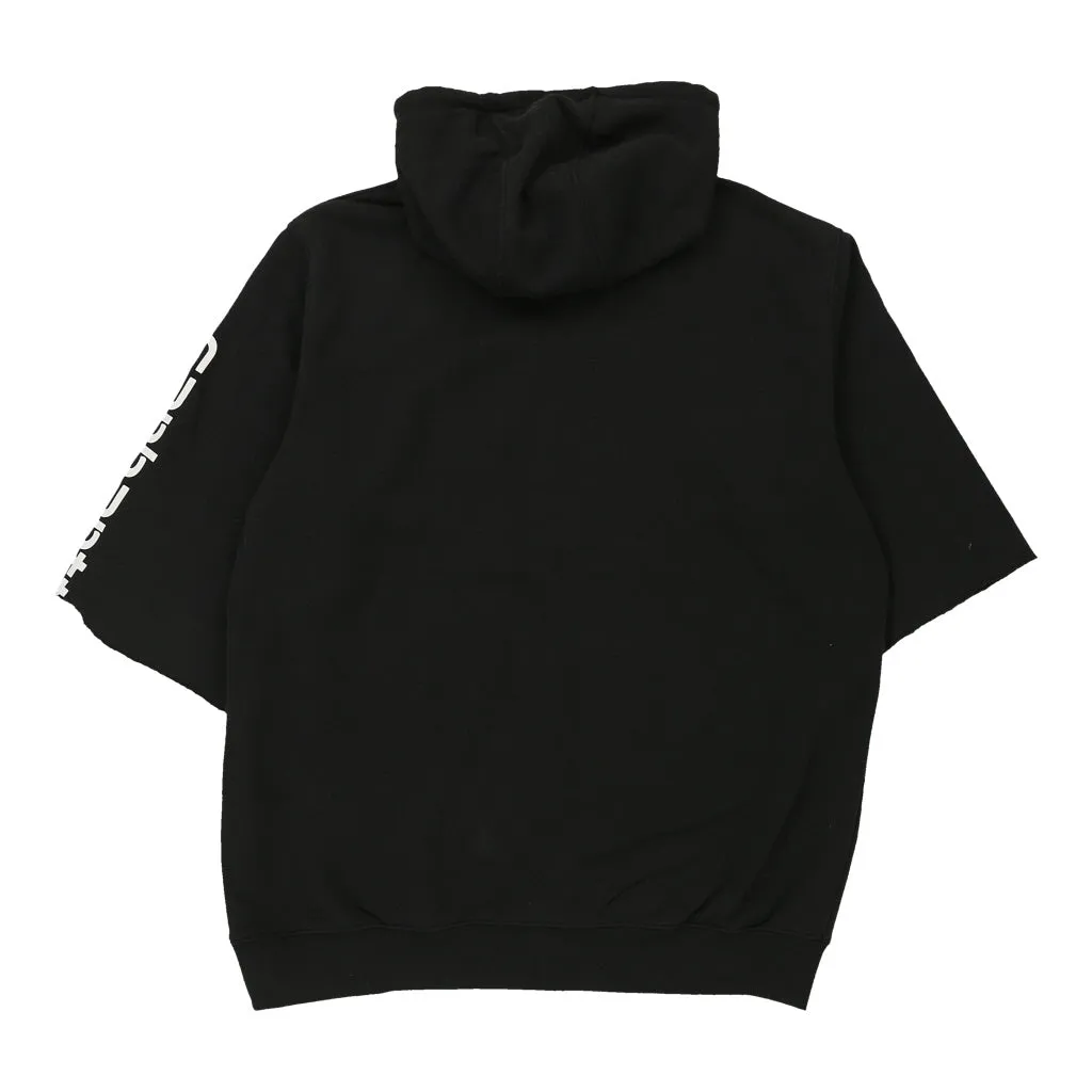 Carhartt Spellout Hoodie - Medium Black Cotton Blend