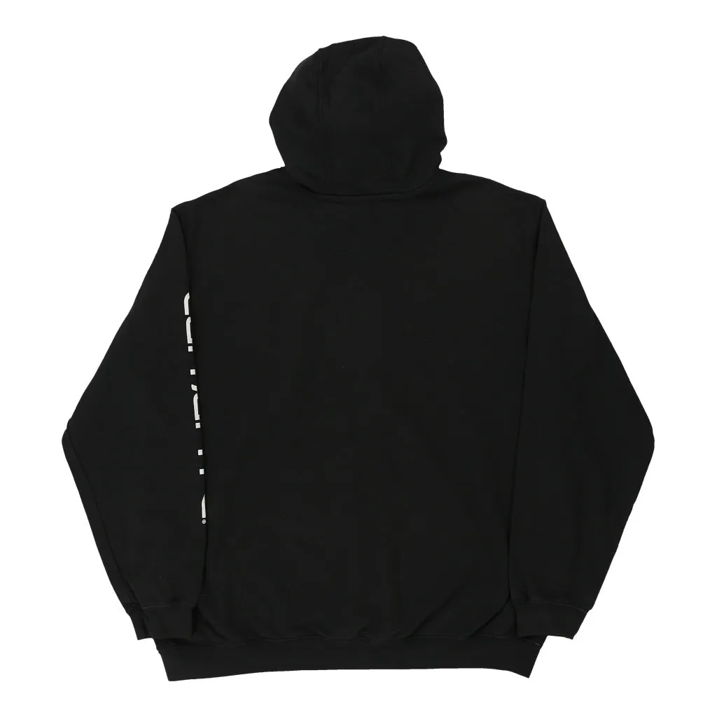 Carhartt Spellout Hoodie - XL Black Cotton Blend