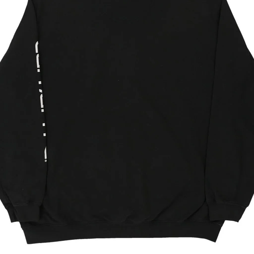 Carhartt Spellout Hoodie - XL Black Cotton Blend