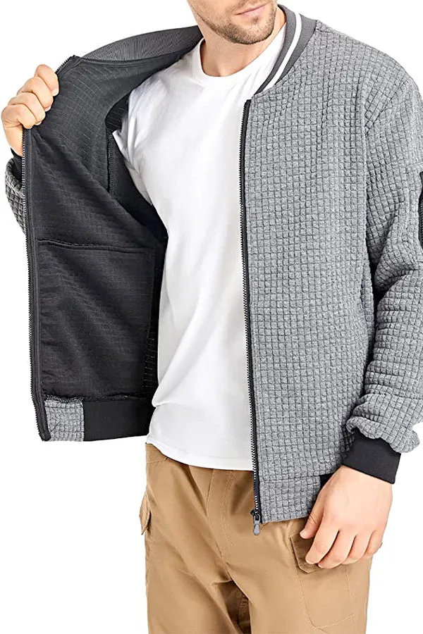 Casual Waffle Cardigan Jacket