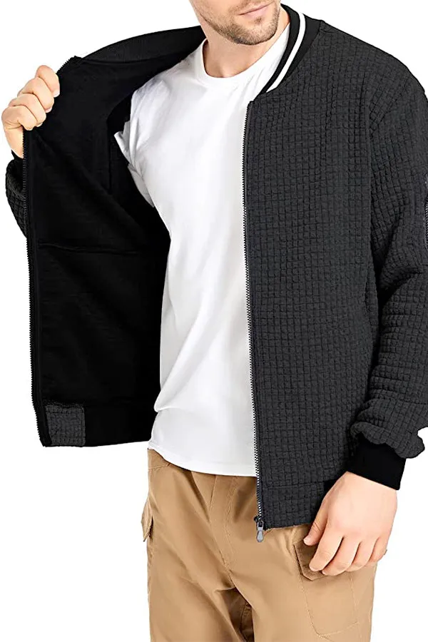 Casual Waffle Cardigan Jacket