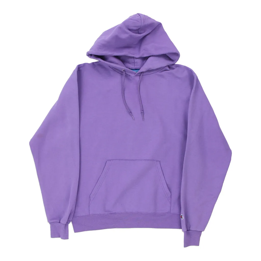 Champion Hoodie - Small Purple Cotton Blend