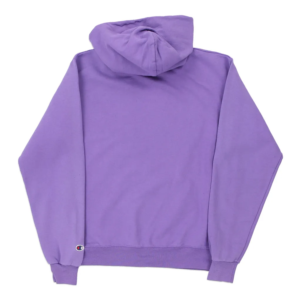 Champion Hoodie - Small Purple Cotton Blend