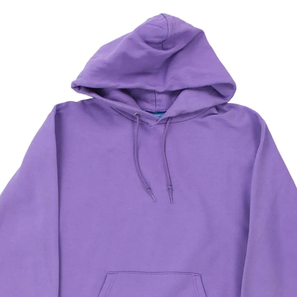 Champion Hoodie - Small Purple Cotton Blend