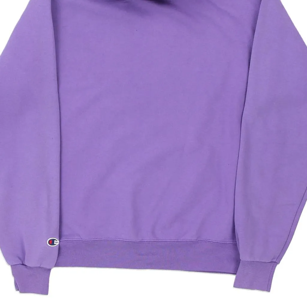 Champion Hoodie - Small Purple Cotton Blend