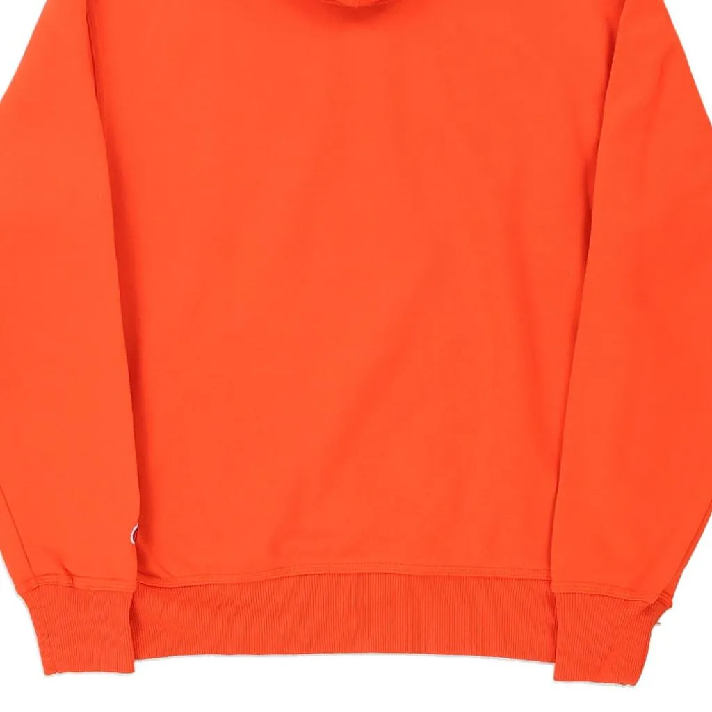 Champion Spellout Hoodie - Medium Orange Cotton Blend