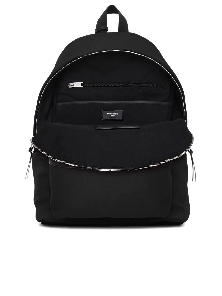 City Backpack in Nylon and Canvas