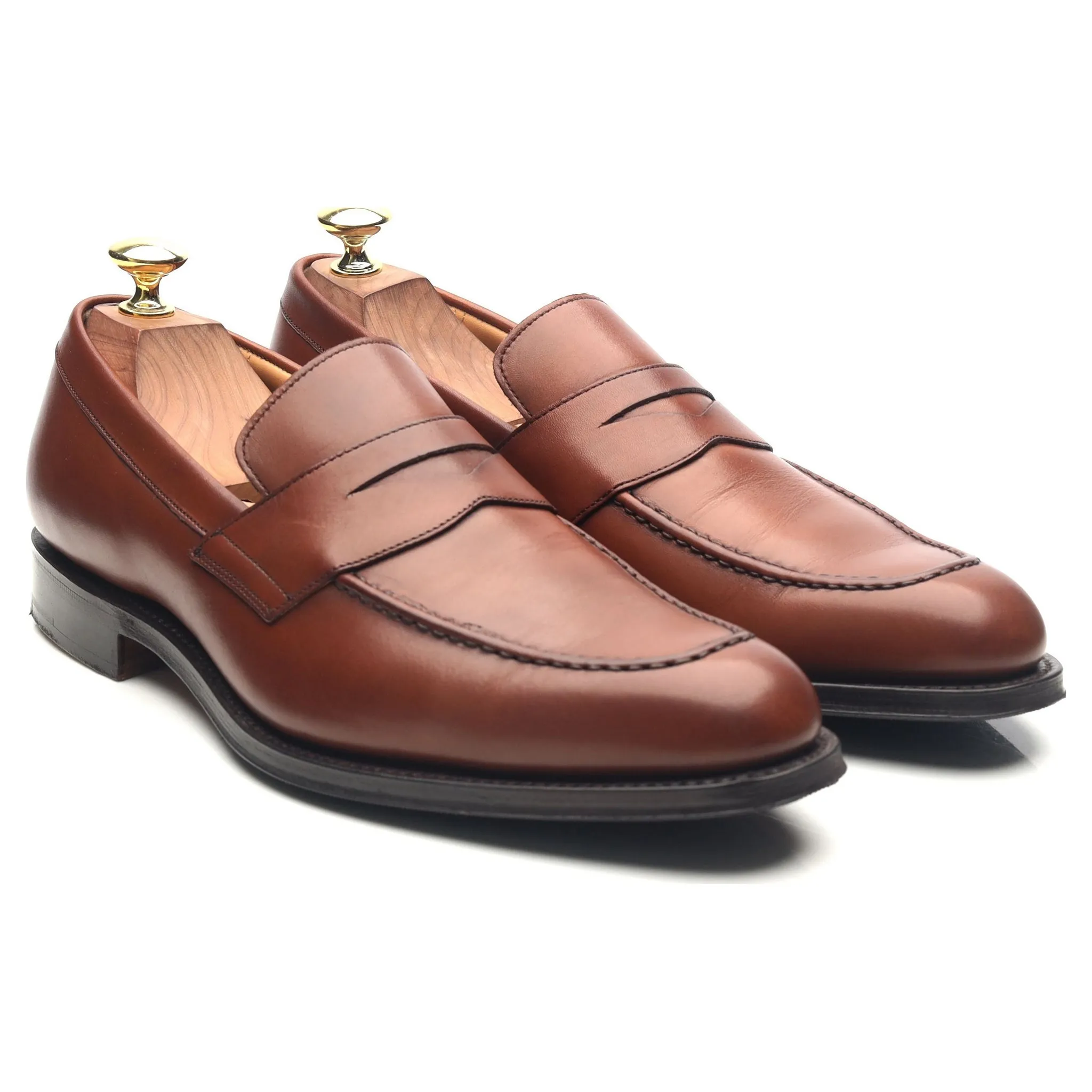 'Coldeast' Tan Brown Leather Loafers UK 7 G