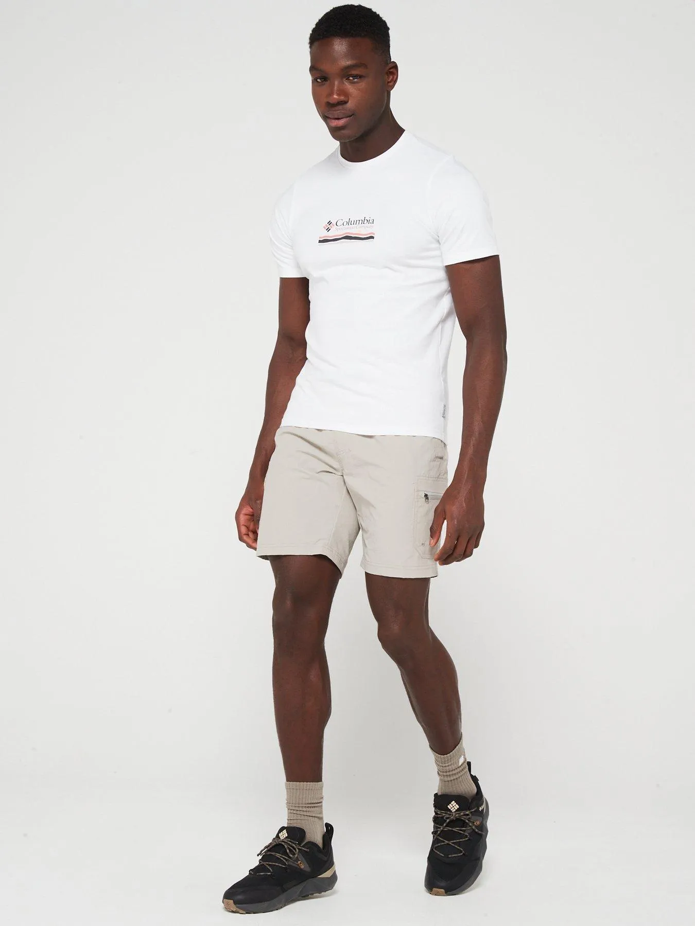 Columbia Mens Explorers Canyon Back SS Tee - White