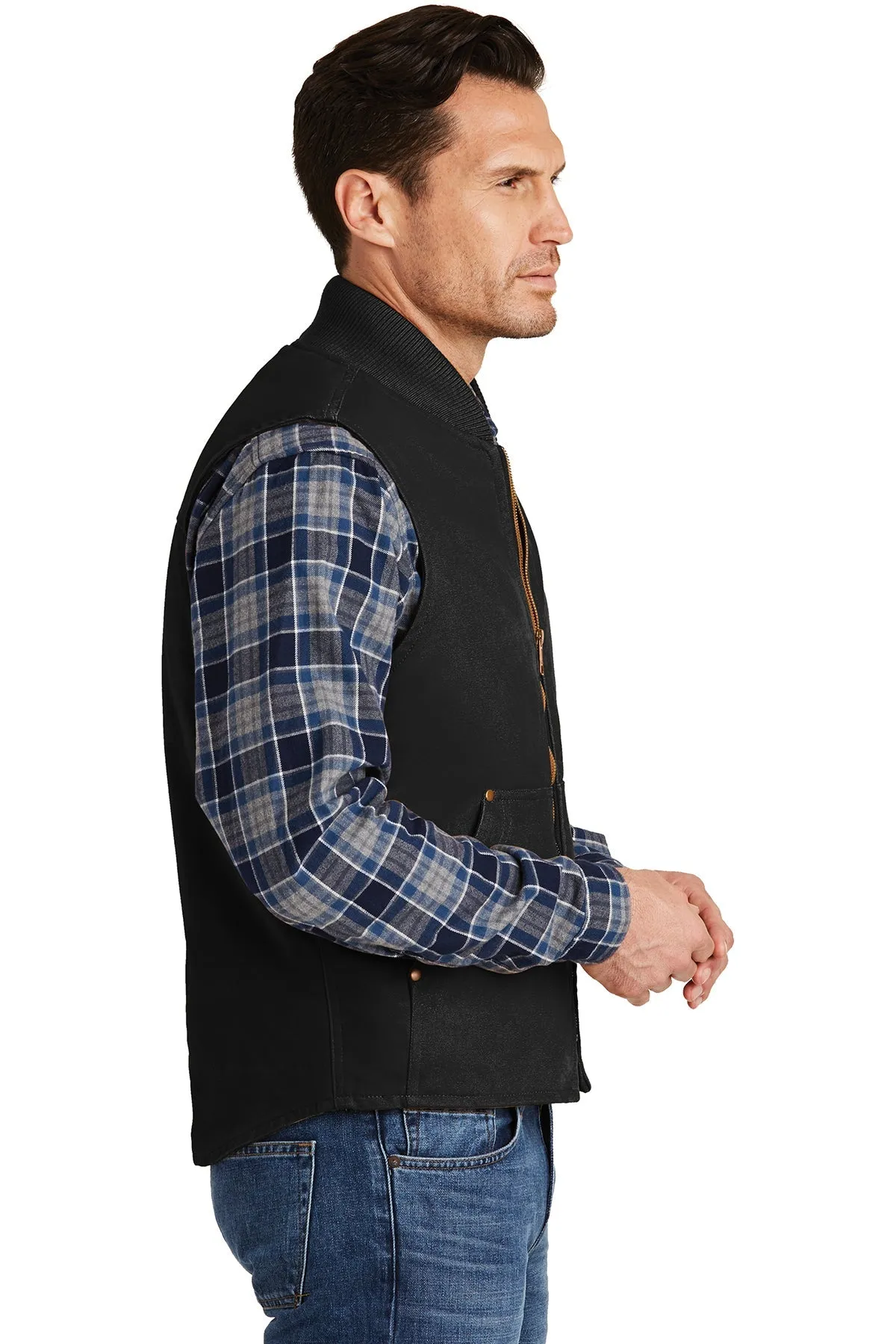 CornerStone Washed Duck Cloth Vest, Black