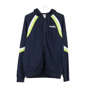 Diadora Hoodie - Small Navy Cotton