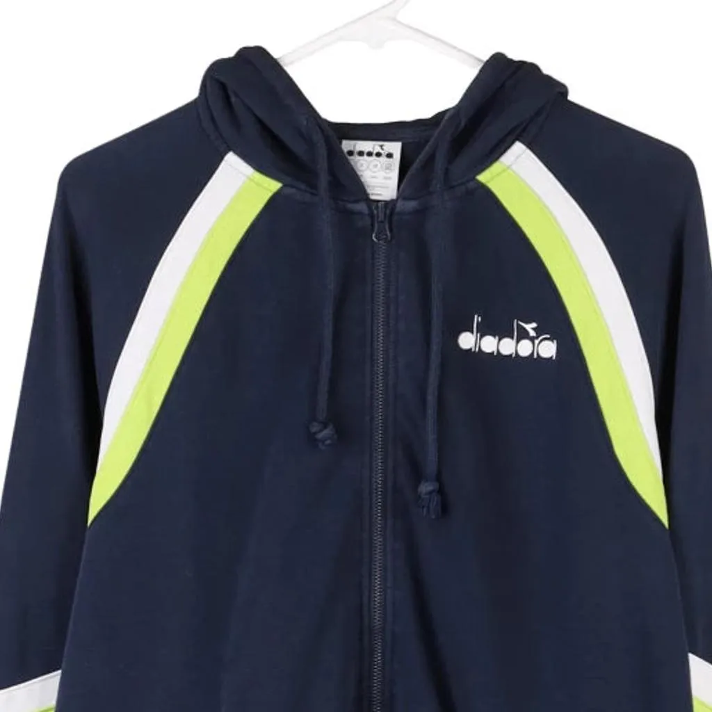 Diadora Hoodie - Small Navy Cotton