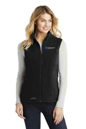 Eddie Bauer Ladies Branded Fleece Vest, Black [GuidePoint Security]