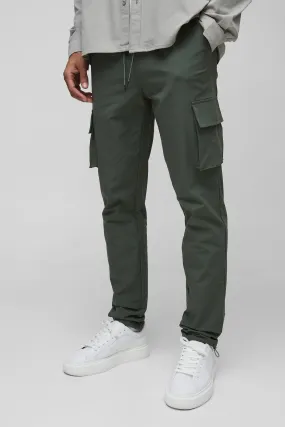 Elasticated Technical Stretch Skinny Cargo Pants