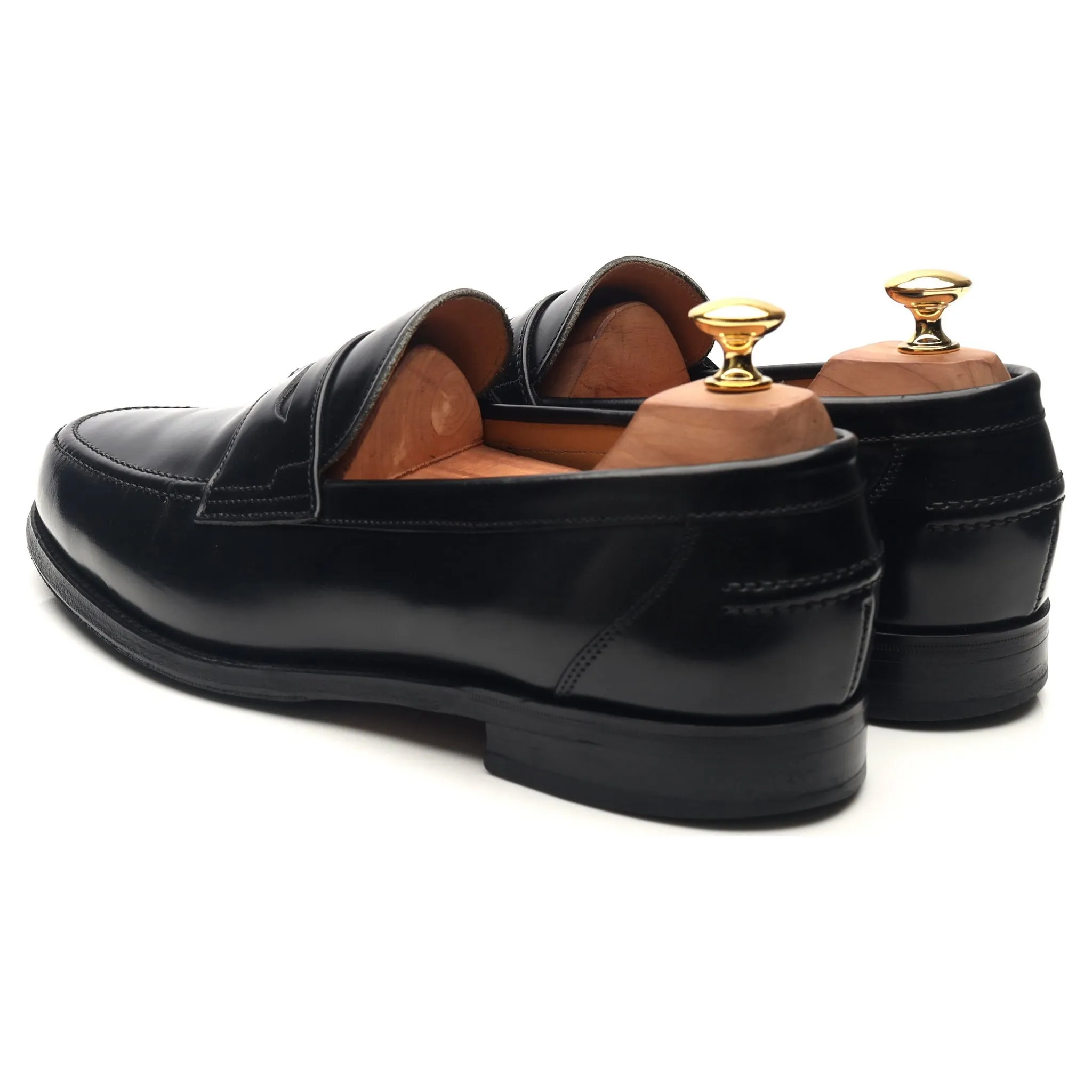 'Elstree' Black Leather Loafers UK 9 EX