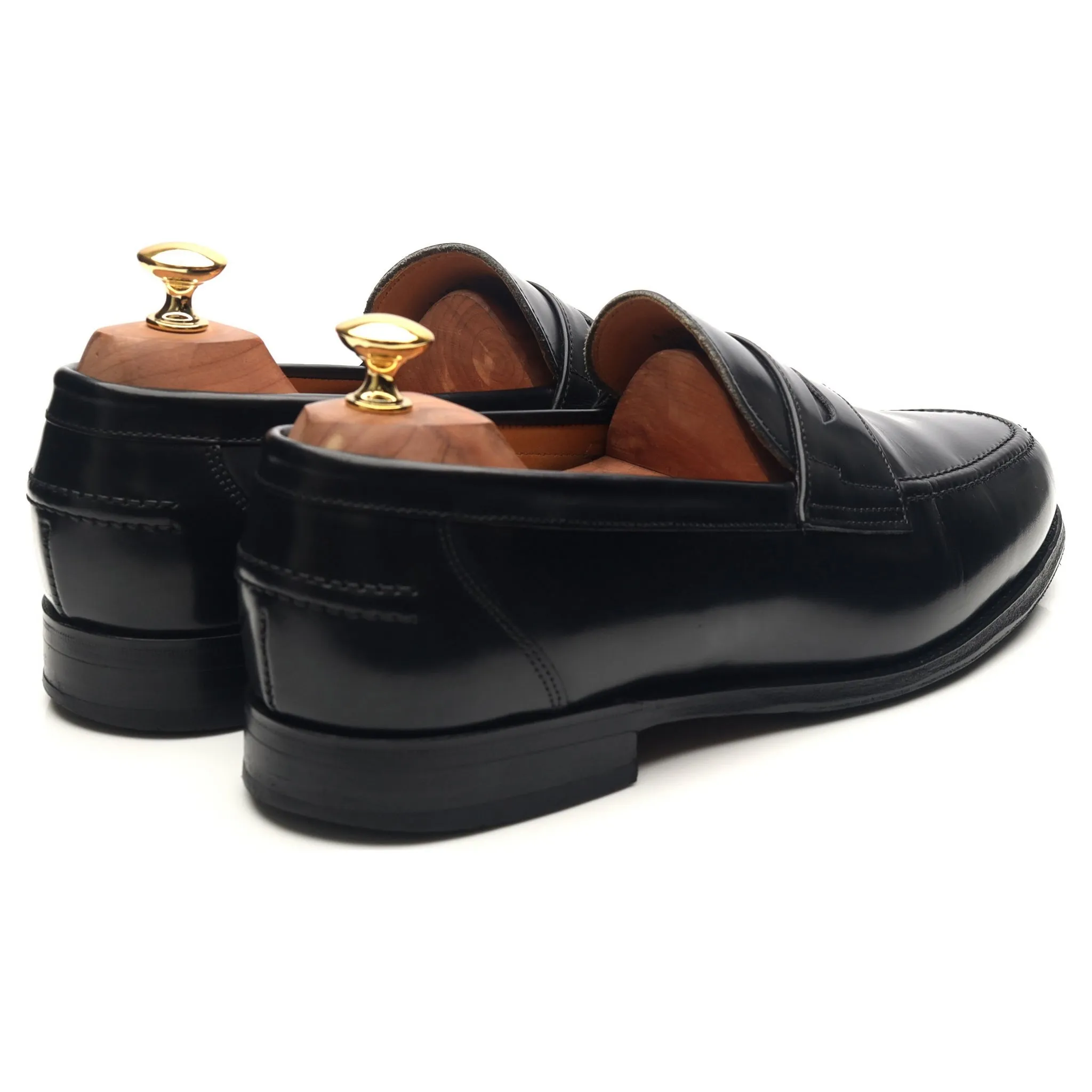 'Elstree' Black Leather Loafers UK 9 EX