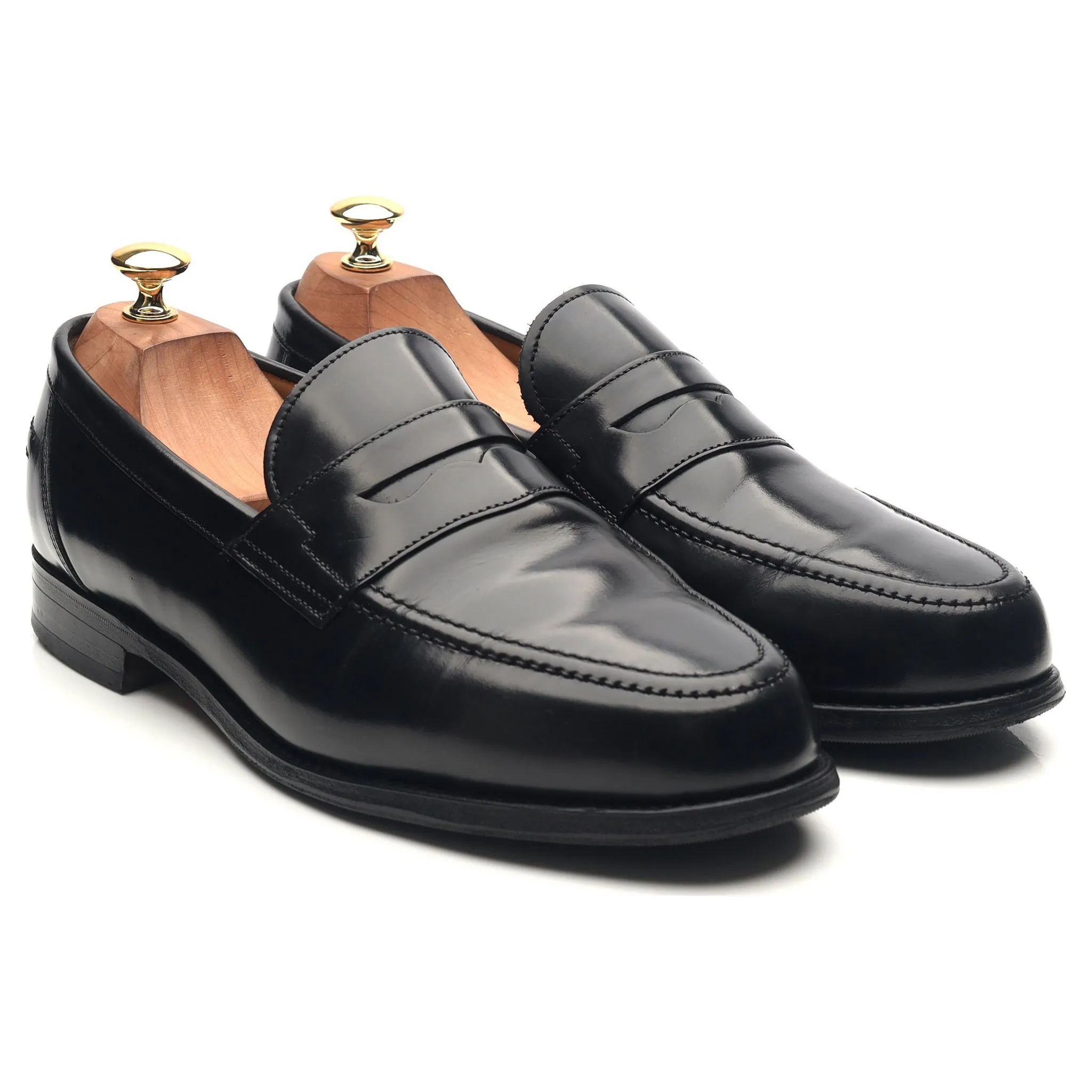 'Elstree' Black Leather Loafers UK 9 EX