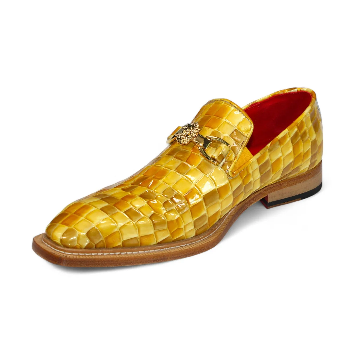 Emilio Franco Narciso Men's Shoes Patent Leather Multi Croco Print Formal Loafers (EFC1108)