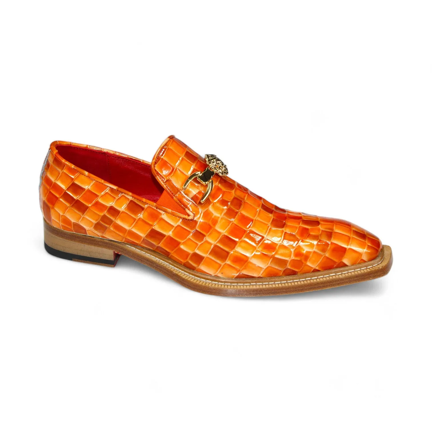 Emilio Franco Narciso Men's Shoes Patent Leather Multi Croco Print Formal Loafers (EFC1108)