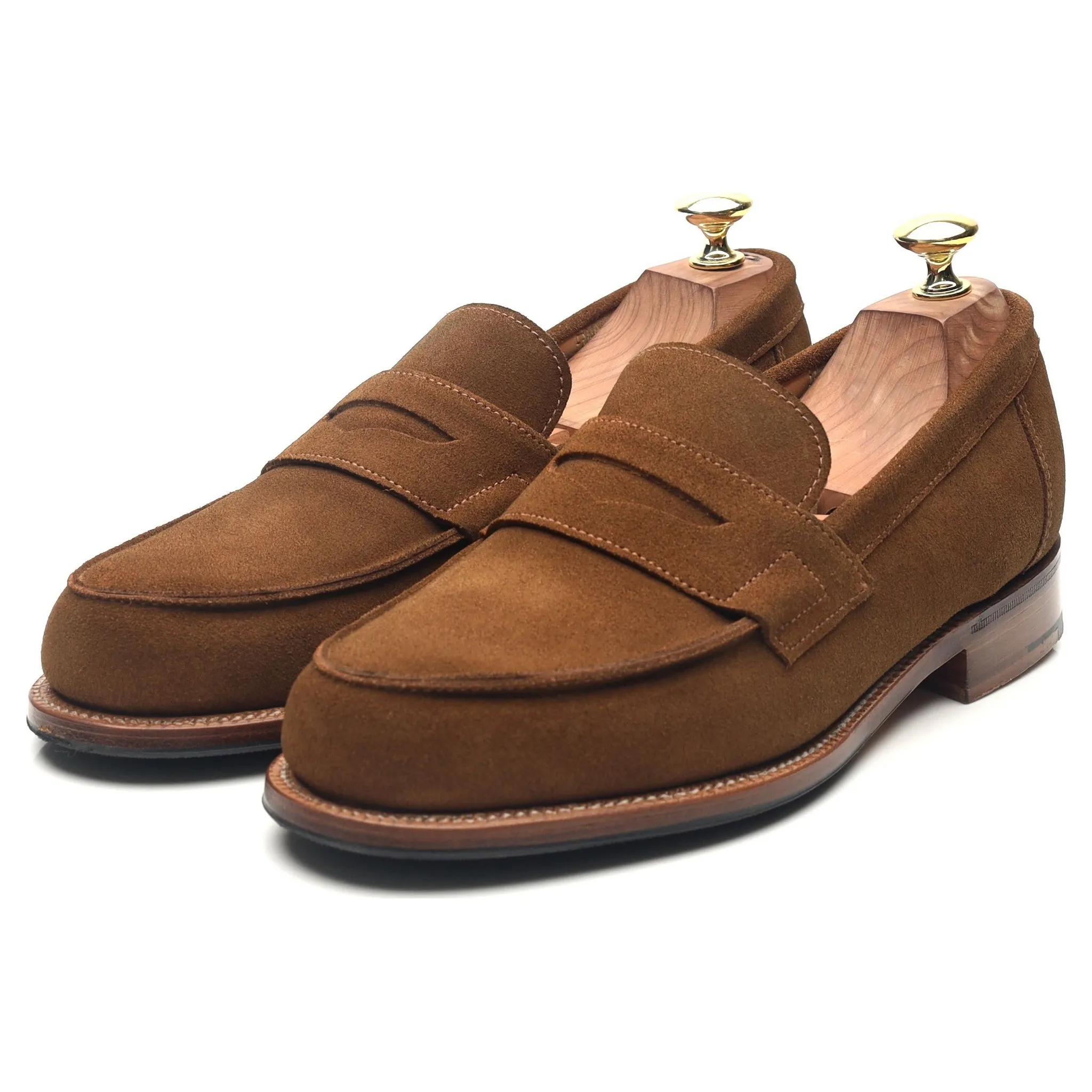 'Epsom' Snuff Brown Suede Loafers UK 7 E