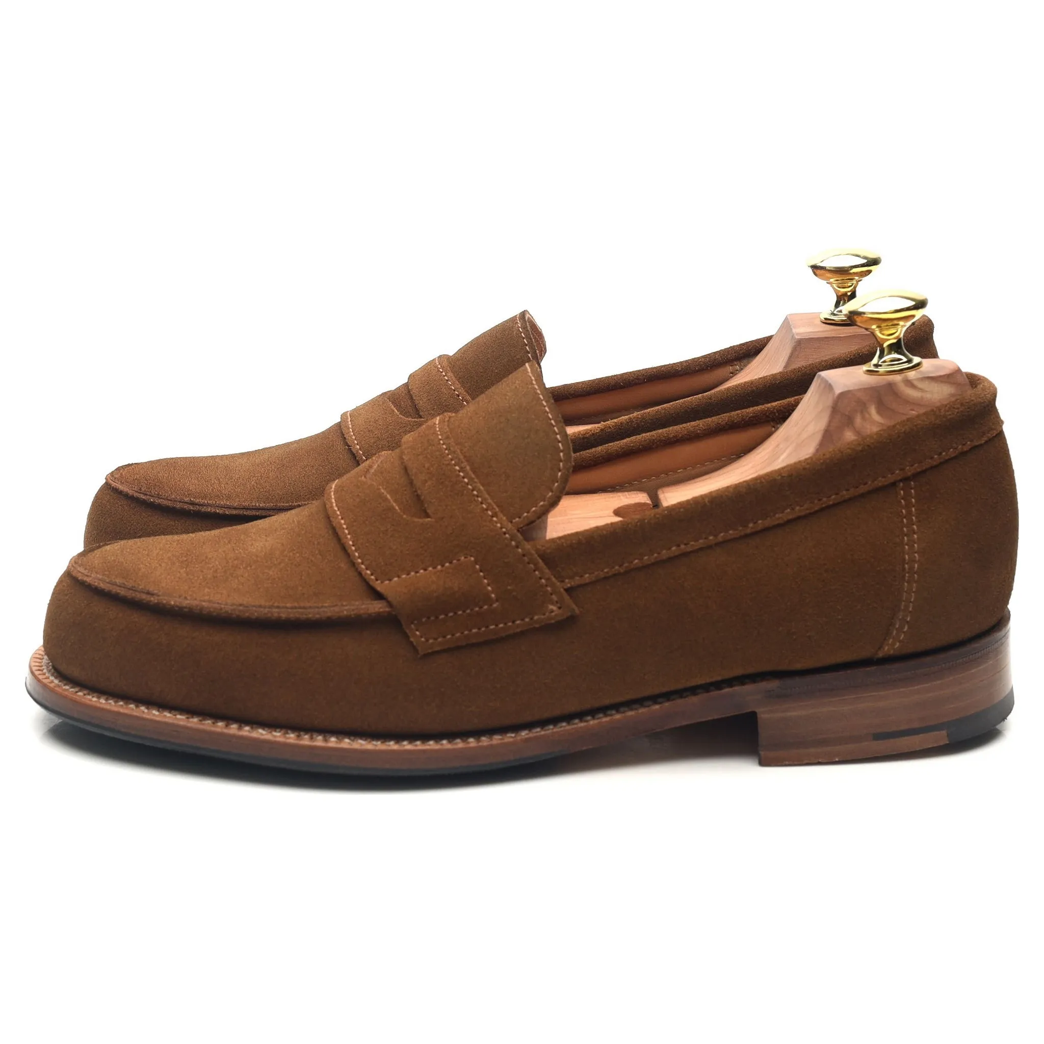 'Epsom' Snuff Brown Suede Loafers UK 7 E