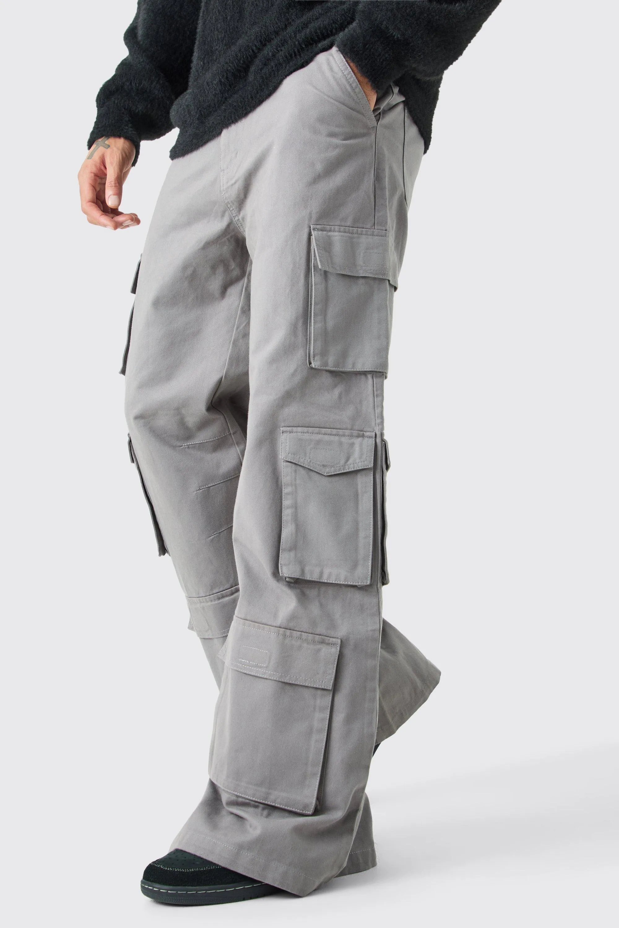 Extreme Baggy Rigid Multi Cargo Pocket Pants