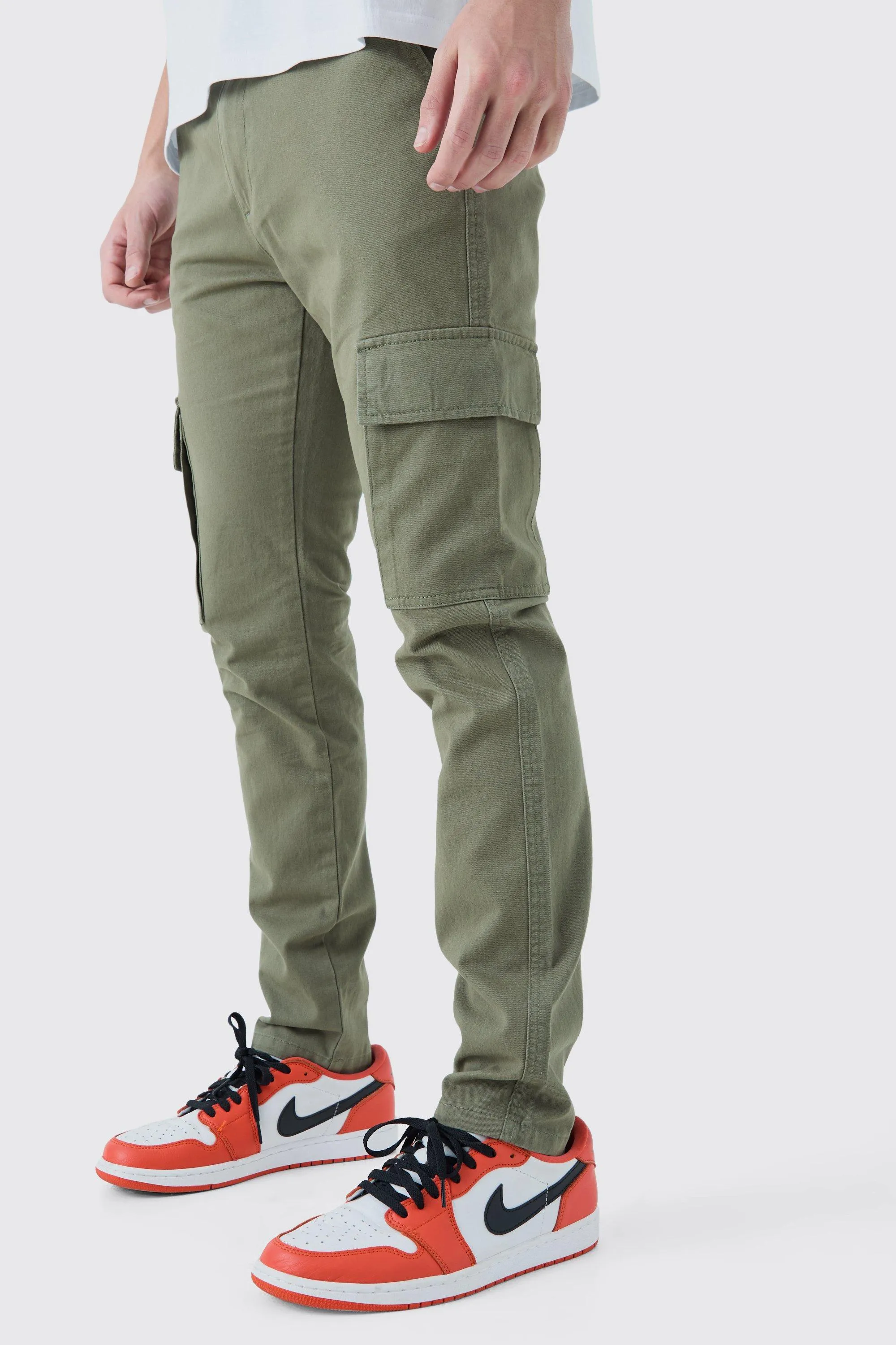 Fixed Waist Baggy Fit Cargo Pants