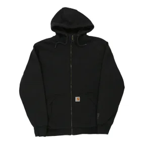 Fleece Lined Carhartt Hoodie - Medium Black Cotton Blend