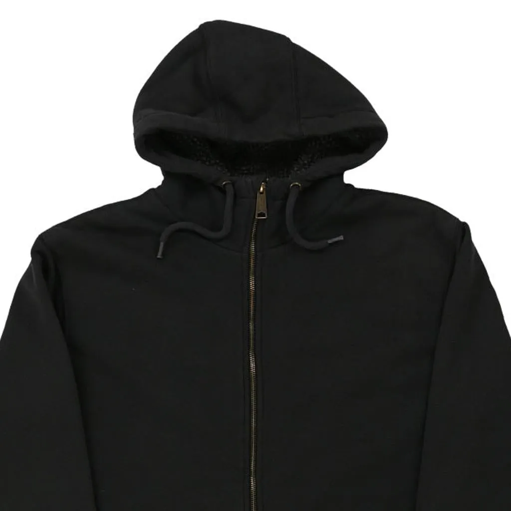 Fleece Lined Carhartt Hoodie - Medium Black Cotton Blend